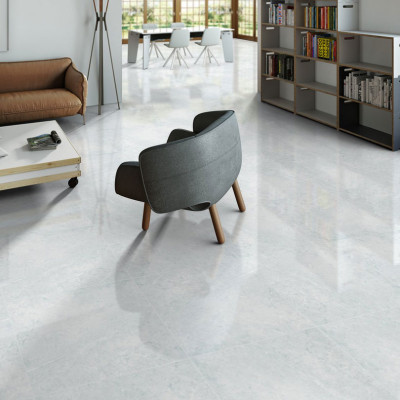 Nival Blanco Brillo Polished Porcelain Floor Tile 605x605